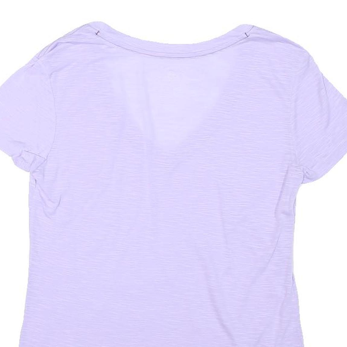 ADIDAS Womens Lilac XS V-Neck Polyester Blend T-Shirt Short Sleeve Sport Casual