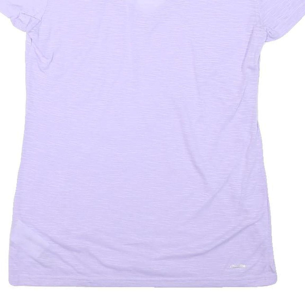 ADIDAS Womens Lilac XS V-Neck Polyester Blend T-Shirt Short Sleeve Sport Casual