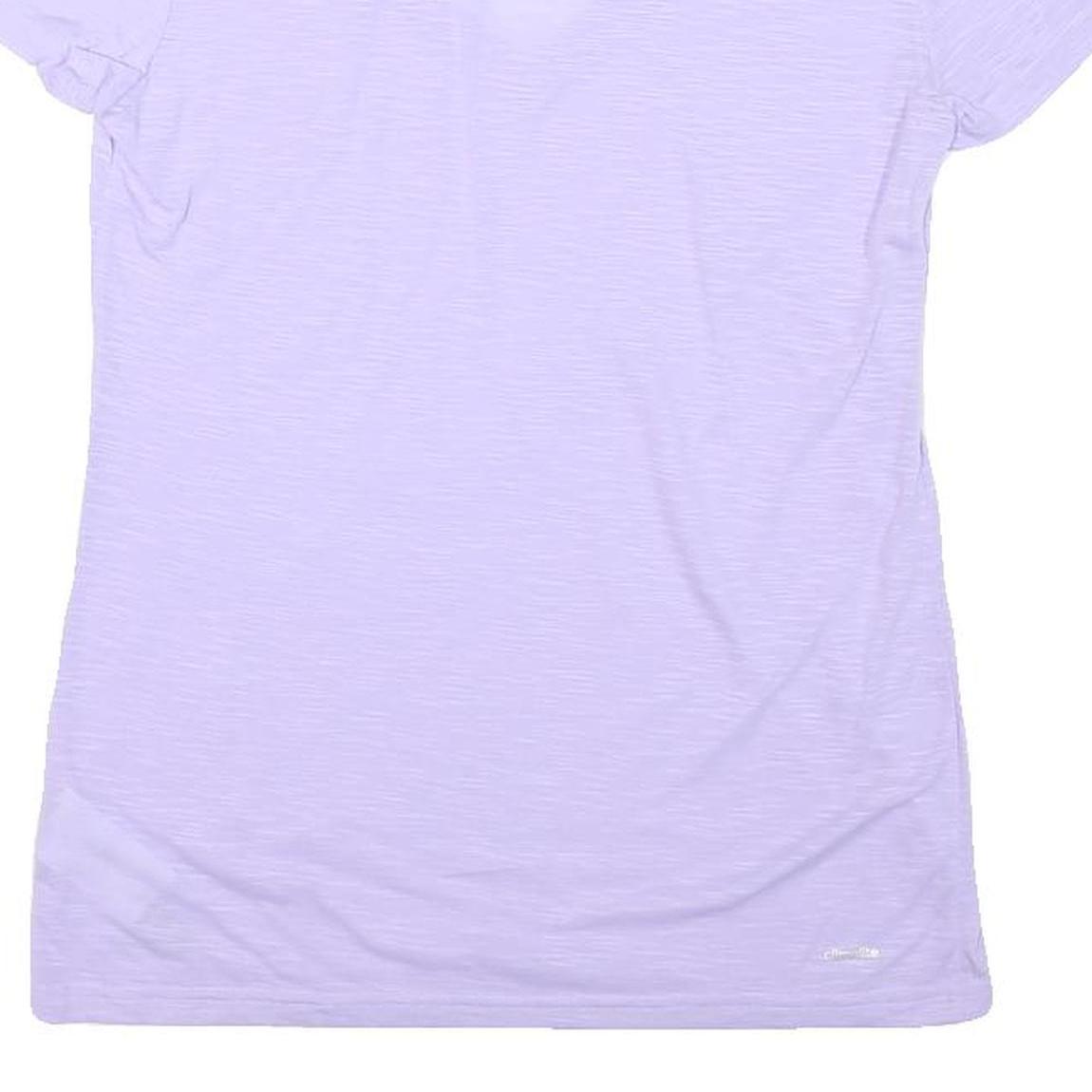 ADIDAS Womens Lilac XS V-Neck Polyester Blend T-Shirt Short Sleeve Sport Casual