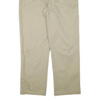 DICKIES Mens Regular Beige Cotton Blend Zip Trousers W36 L31 Workwear Classic