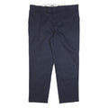 DICKIES Mens Cotton Blend Navy Blue Regular Fit Straight Trousers W44 L32