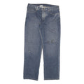 CARHARTT Mens Jeans Blue Regular Straight Denim W36 L32 Workwear Zip Closure