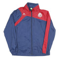 Mens Blue & Red Plain Erima Track Jacket M Polyester Blend Zip