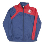 Mens Blue & Red Plain Erima Track Jacket M Polyester Blend Zip