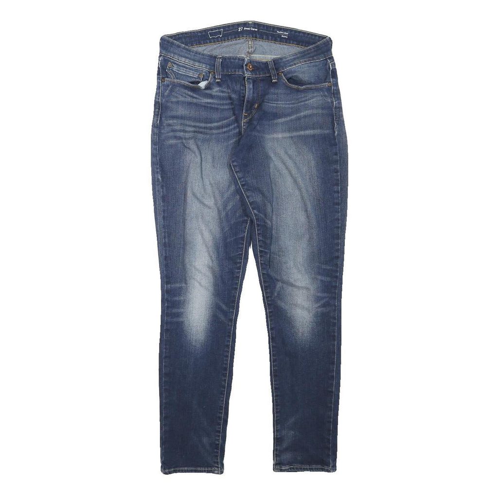LEVI'S Womens Blue Slim Skinny Denim Medium W28 L27 Cotton Blend Zip Jeans