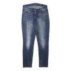 LEVI'S Womens Blue Slim Skinny Denim Medium W28 L27 Cotton Blend Zip Jeans