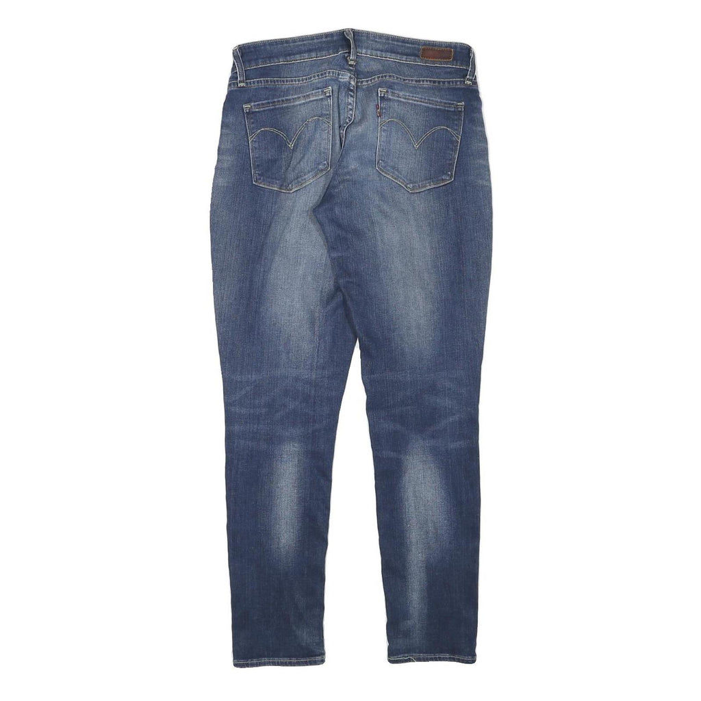 LEVI'S Womens Blue Slim Skinny Denim Medium W28 L27 Cotton Blend Zip Jeans