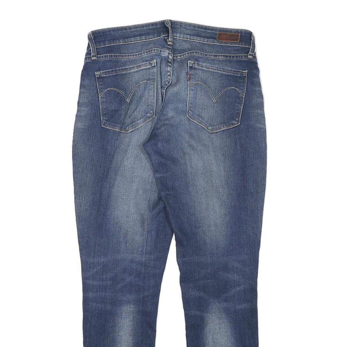 LEVI'S Womens Blue Slim Skinny Denim Medium W28 L27 Cotton Blend Zip Jeans