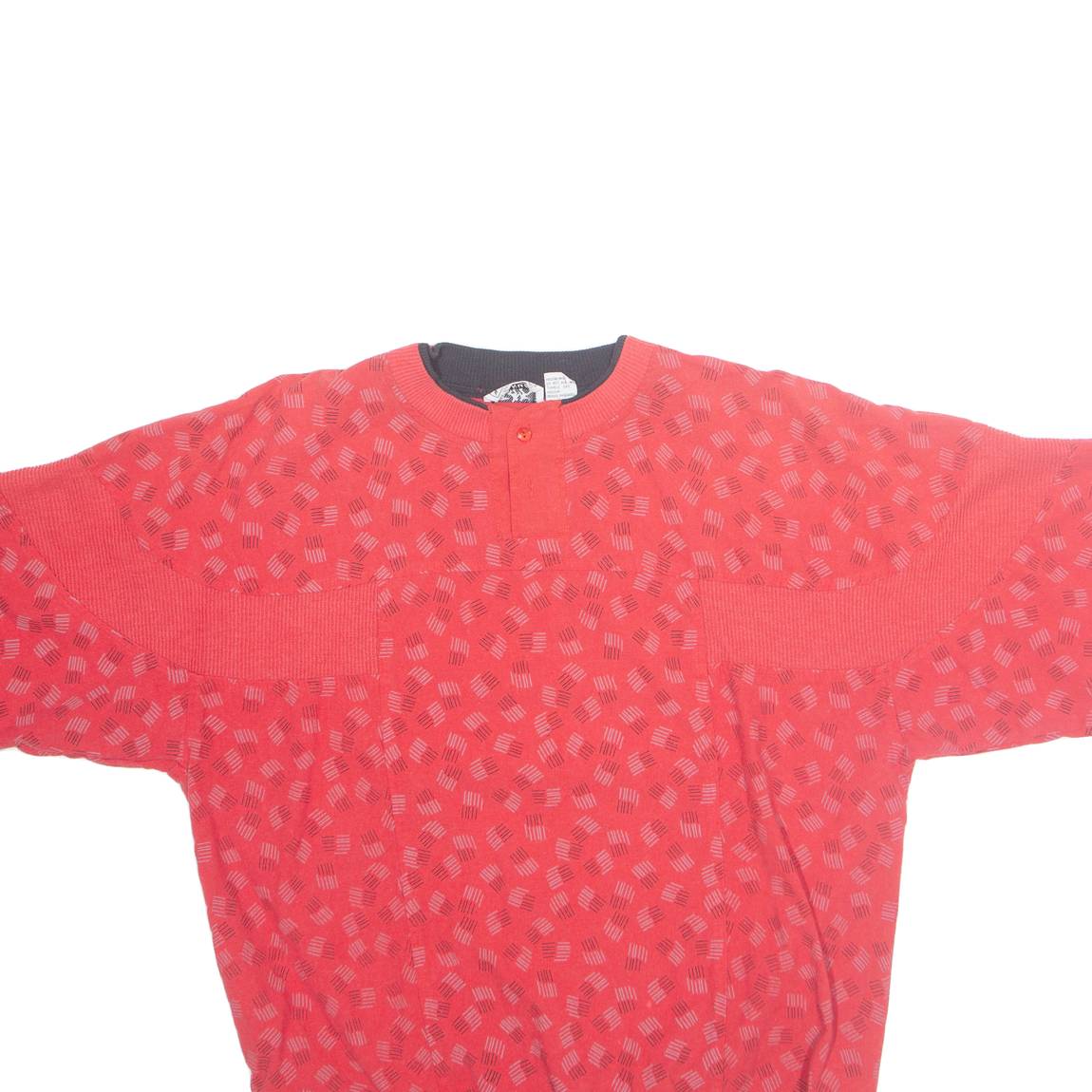 AVENUES Womens Printed Top Red Crazy Pattern L