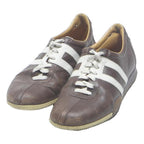 BALLY Womens Brown Leather Lace-Up Trainers UK 4 Casual Sneaker Comfortable