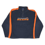 REEBOK Mens Blue & Orange Chicago Bears Track Jacket L Polyester Zip