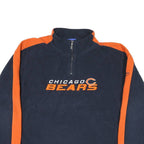 REEBOK Mens Blue & Orange Chicago Bears Track Jacket L Polyester Zip