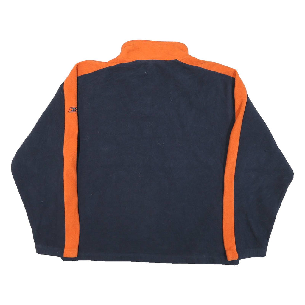 REEBOK Mens Blue & Orange Chicago Bears Track Jacket L Polyester Zip