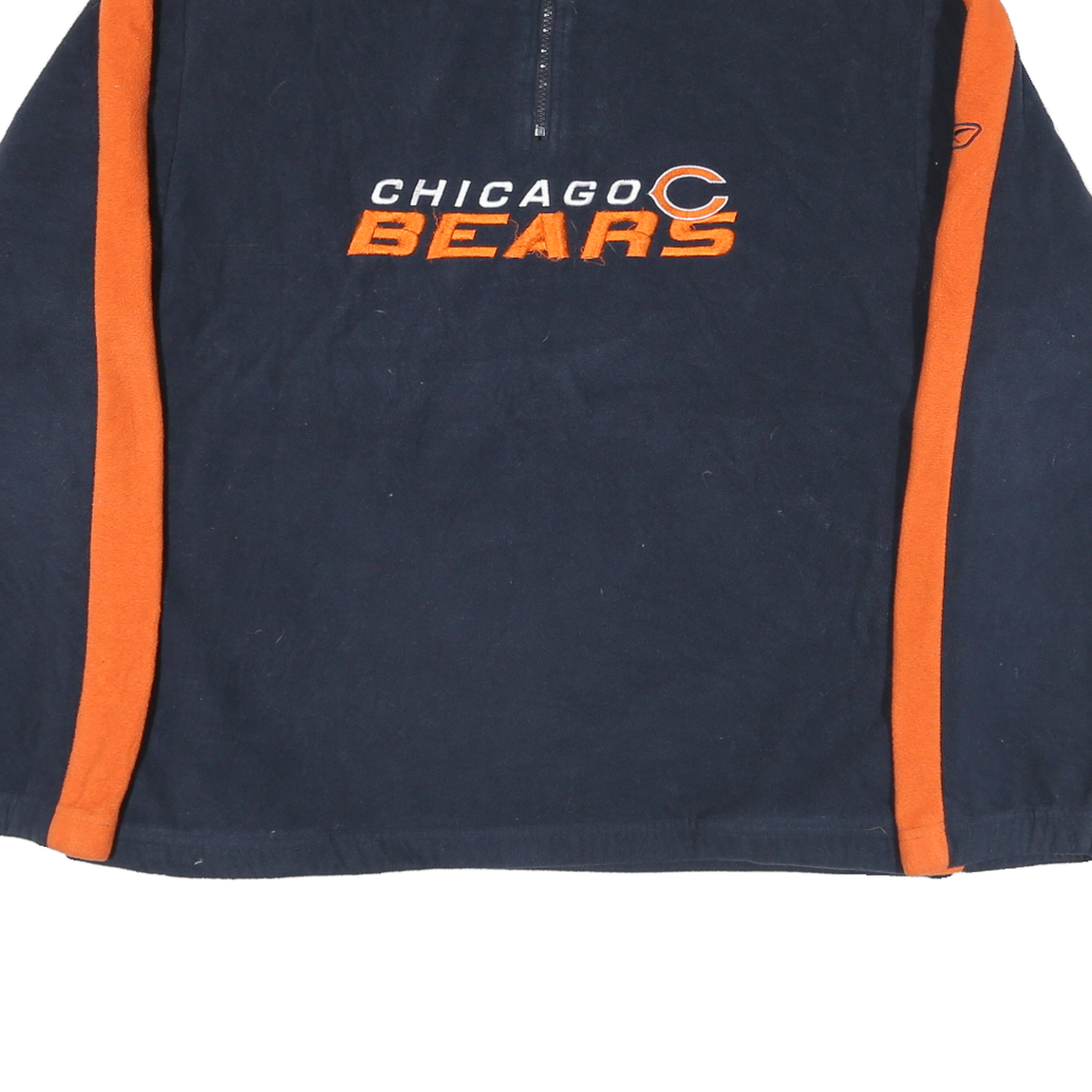 REEBOK Mens Blue & Orange Chicago Bears Track Jacket L Polyester Zip