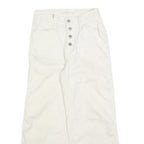 LEVI'S Womens Jeans White Regular Straight Denim W25 L25 Button Closure