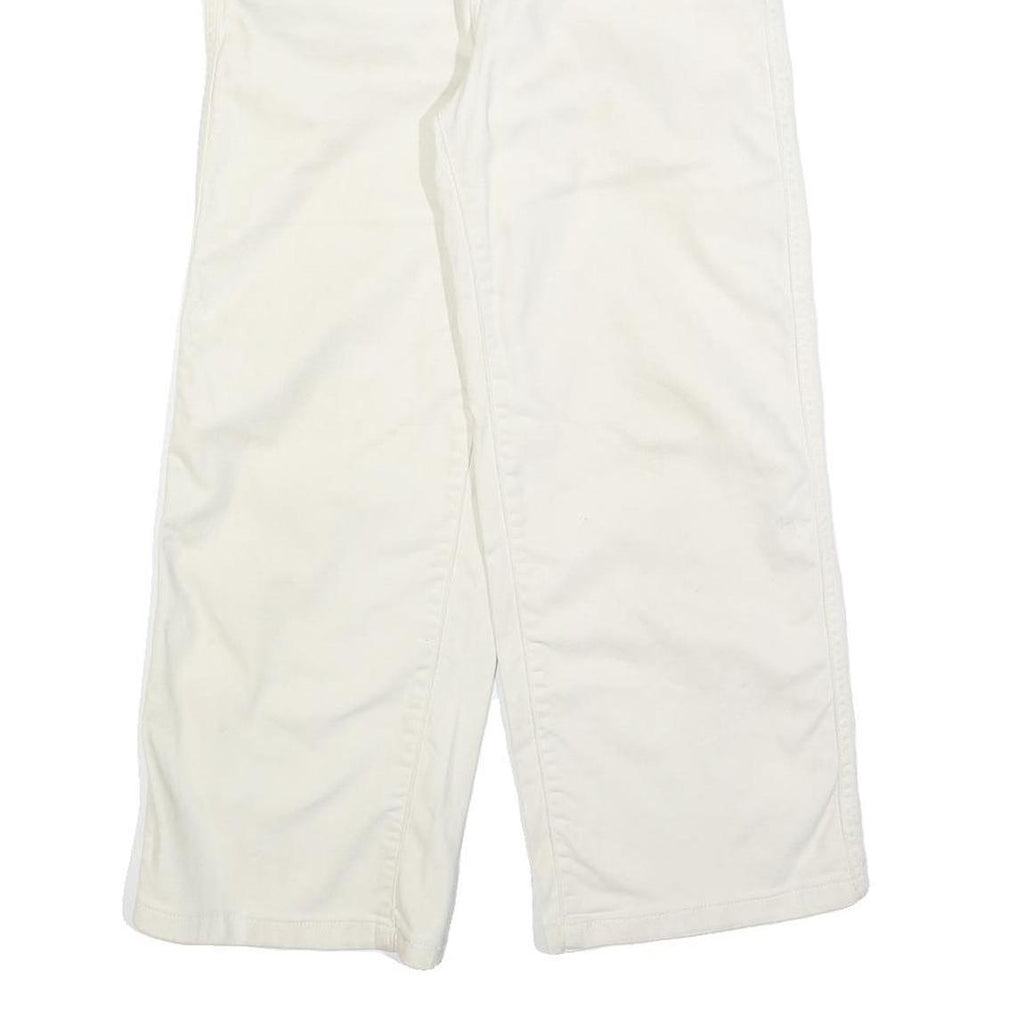 LEVI'S Womens Jeans White Regular Straight Denim W25 L25 Button Closure