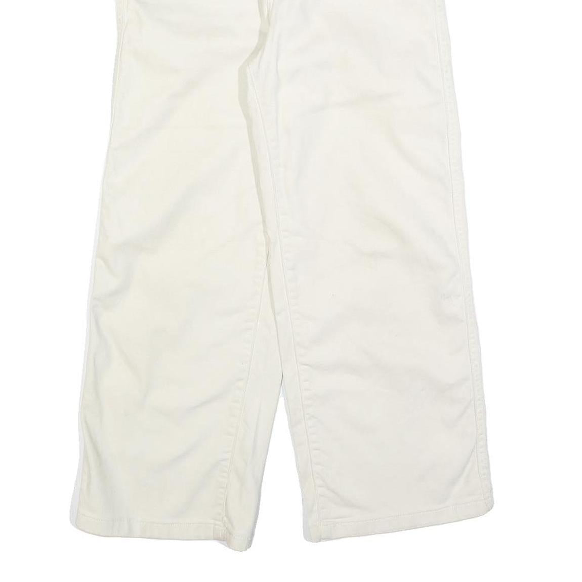 LEVI'S Womens Jeans White Regular Straight Denim W25 L25 Button Closure