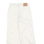 LEVI'S Womens Jeans White Regular Straight Denim W25 L25 Button Closure