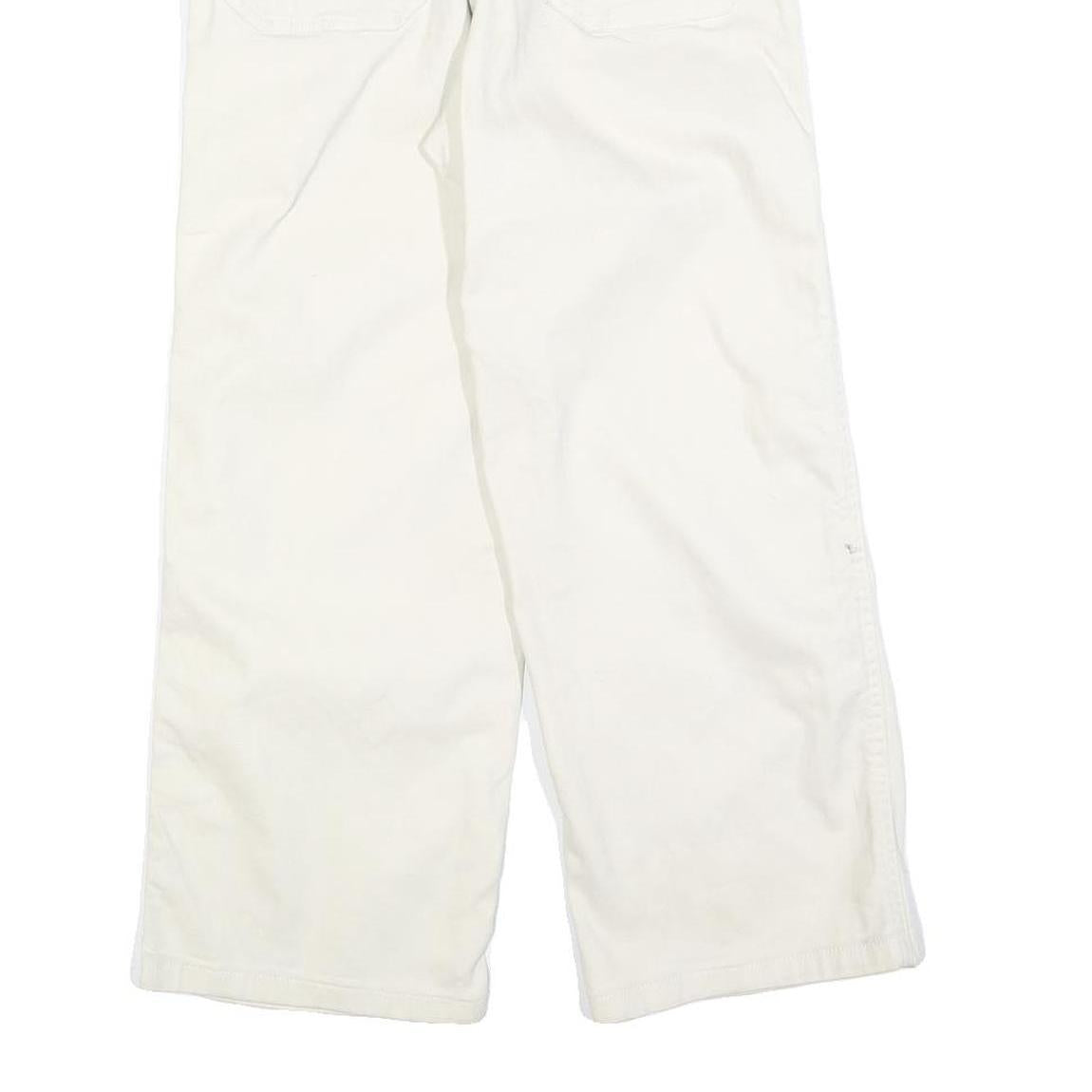 LEVI'S Womens Jeans White Regular Straight Denim W25 L25 Button Closure