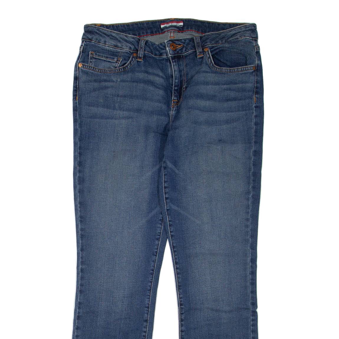 TOMMY HILFIGER Womens Jeans Blue Regular Bootcut Stone Wash W32 L30
