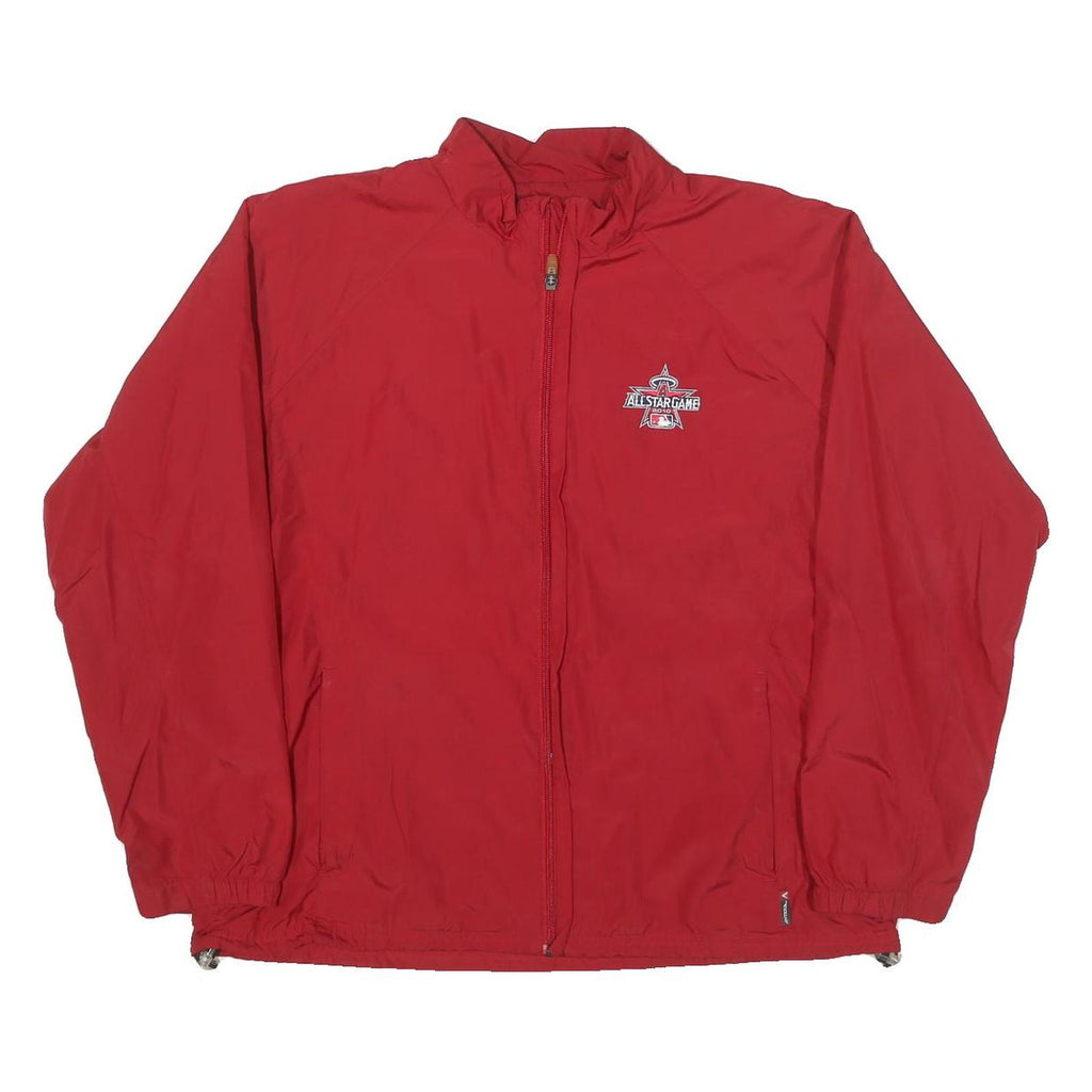 ANTIGUA Mens Red Allstargame Jacket L Polyester Blend Plain Zip Lightweight