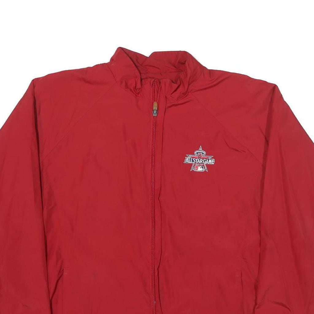 ANTIGUA Mens Red Allstargame Jacket L Polyester Blend Plain Zip Lightweight