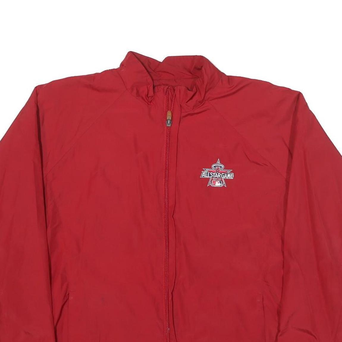 ANTIGUA Mens Red Allstargame Jacket L Polyester Blend Plain Zip Lightweight