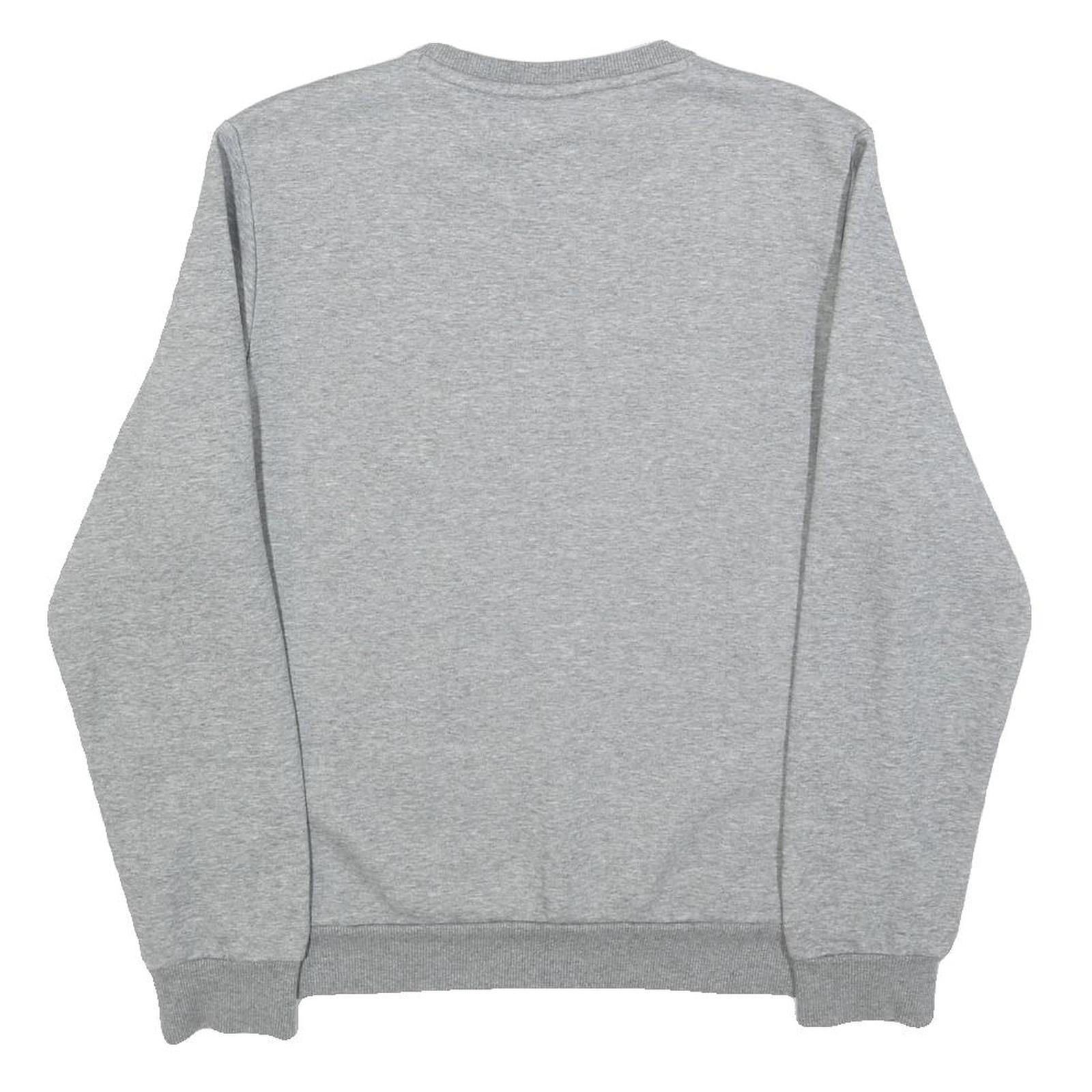 PUMA Mens Grey Crew Neck S Cotton Blend Sweatshirt Logo Casual Top