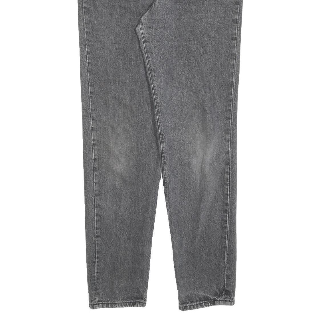 LEVI'S Womens Regular Fit Black Denim Jeans W27 L32 Classic Cotton Blend Button