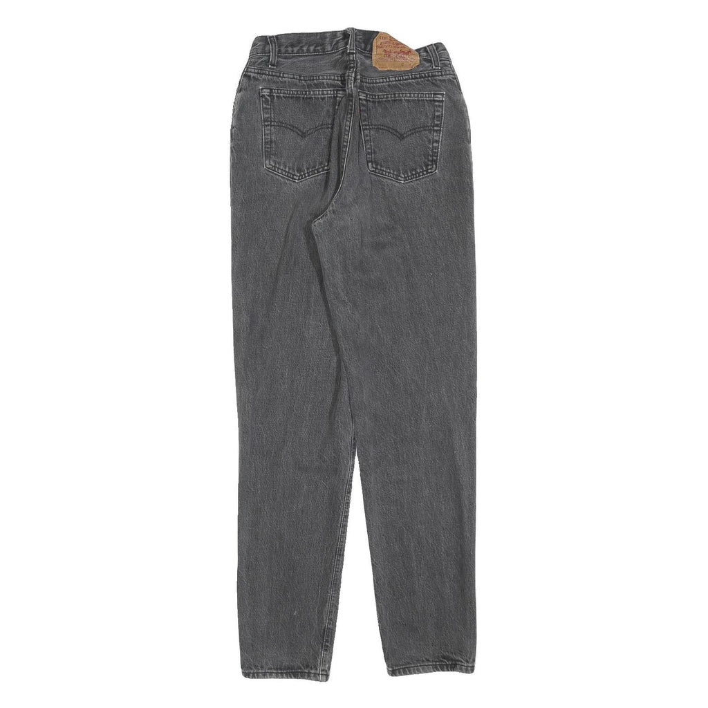 LEVI'S Womens Regular Fit Black Denim Jeans W27 L32 Classic Cotton Blend Button