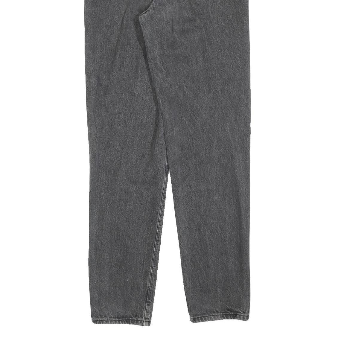 LEVI'S Womens Regular Fit Black Denim Jeans W27 L32 Classic Cotton Blend Button