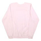 HANES Womens Pink Sweatshirt Snow Bunny Print Crew Neck M Cotton Blend Casual