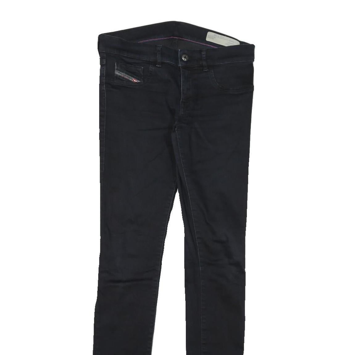 DIESEL Womens Slim Black Jeans Denim W29 L32 Stylish Zip Fastening