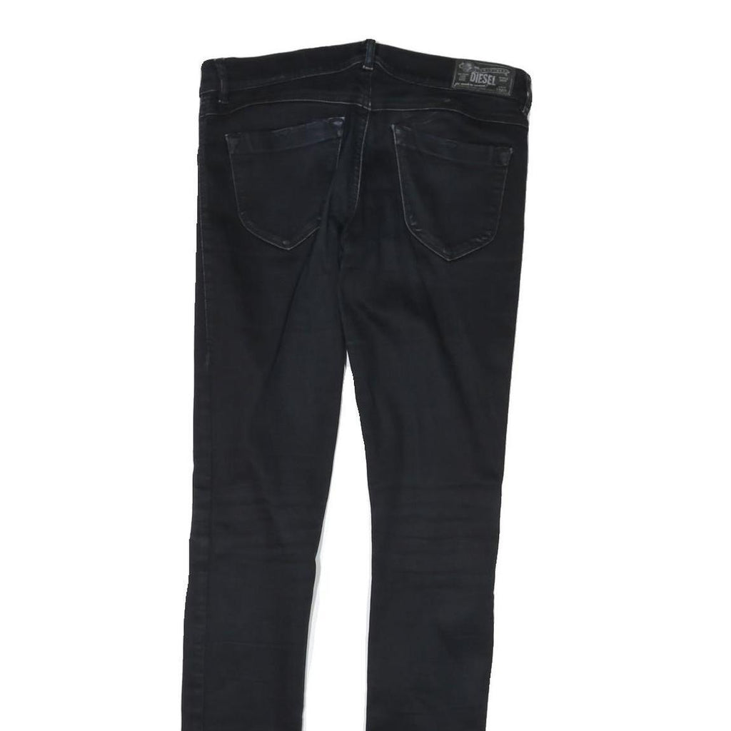 DIESEL Womens Slim Black Jeans Denim W29 L32 Stylish Zip Fastening
