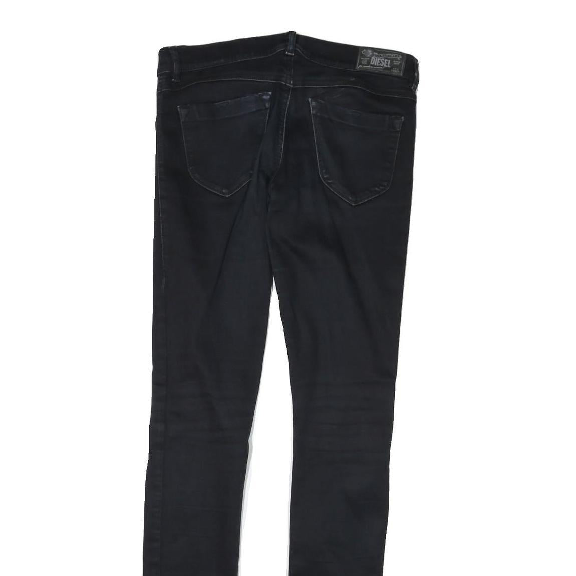 DIESEL Womens Slim Black Jeans Denim W29 L32 Stylish Zip Fastening