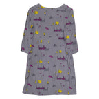 BODEN Yellow Bus Womens Fit & Flare Dress Green Crazy Pattern Knee Length UK 10