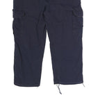CARHARTT Mens Cotton Blend Navy Regular Straight Trousers W38 L25 Workwear