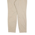 NAUTICA Womens Cotton Blend Beige Regular Fit Straight Leg Trousers W32 L30