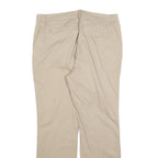 NAUTICA Womens Cotton Blend Beige Regular Fit Straight Leg Trousers W32 L30