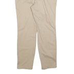 NAUTICA Womens Cotton Blend Beige Regular Fit Straight Leg Trousers W32 L30