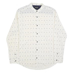 ONLY & SONS Mens White & Black Cotton Blend Shirt XL Casual Shirt Button Collar