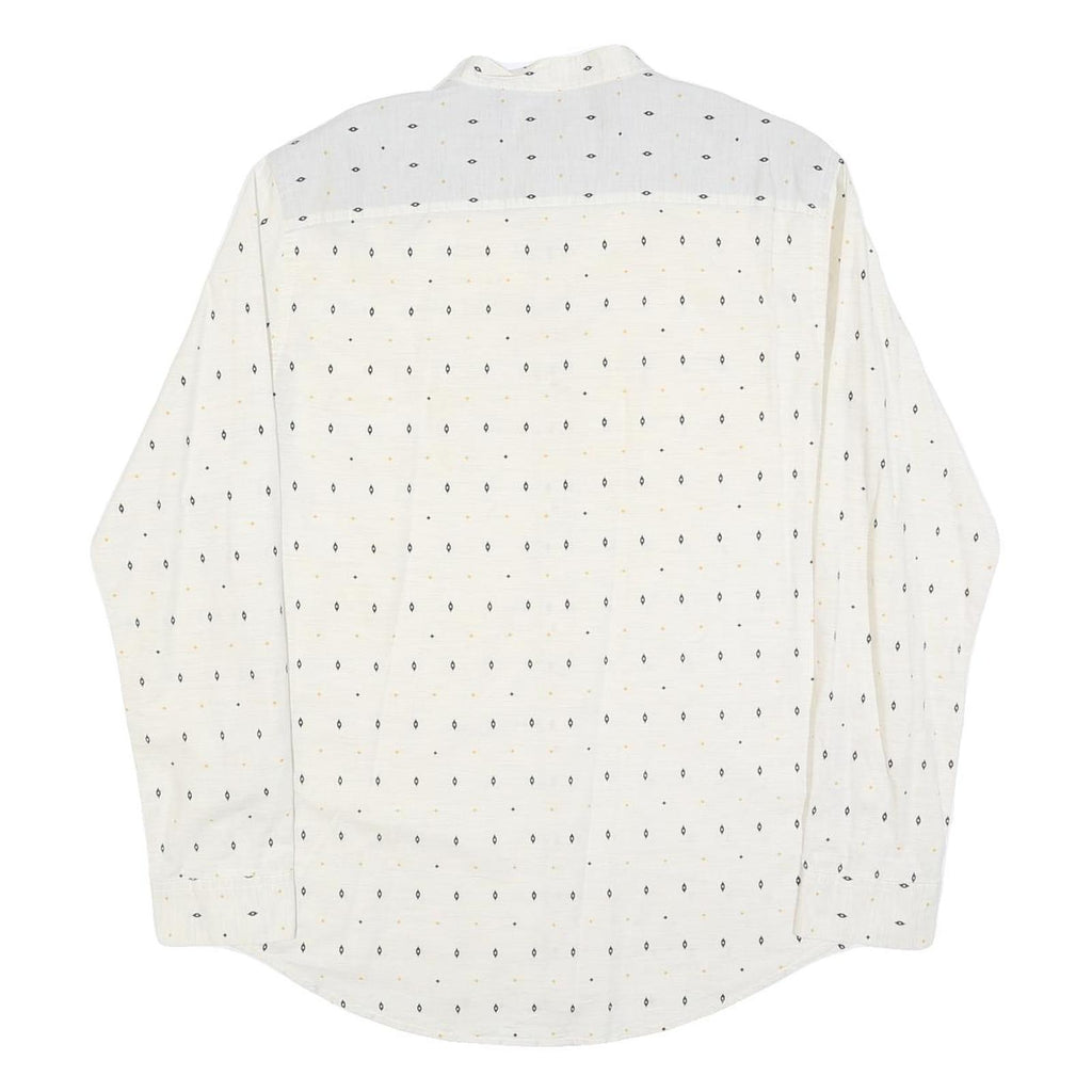 ONLY & SONS Mens White & Black Cotton Blend Shirt XL Casual Shirt Button Collar
