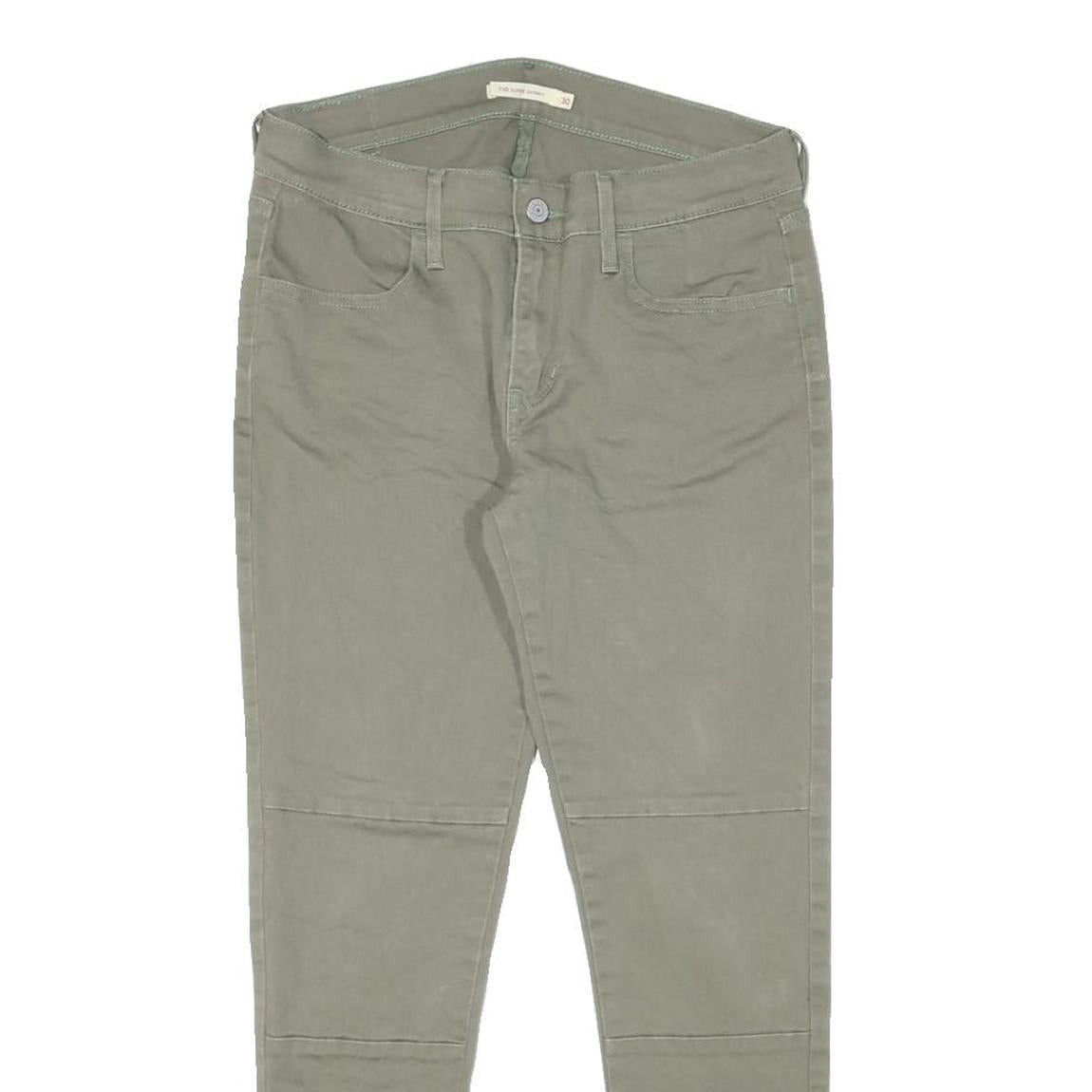 LEVI'S Womens Slim Fit Grey Denim Jeans 710 W30 L26 Zip Closure Cotton Blend