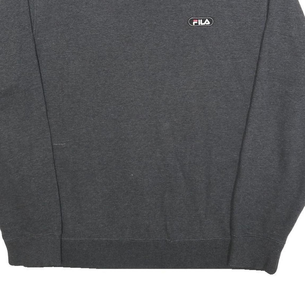 FILA Mens Charcoal Grey Cotton Blend Sweatshirt XL Crew Neck Casual Pullover