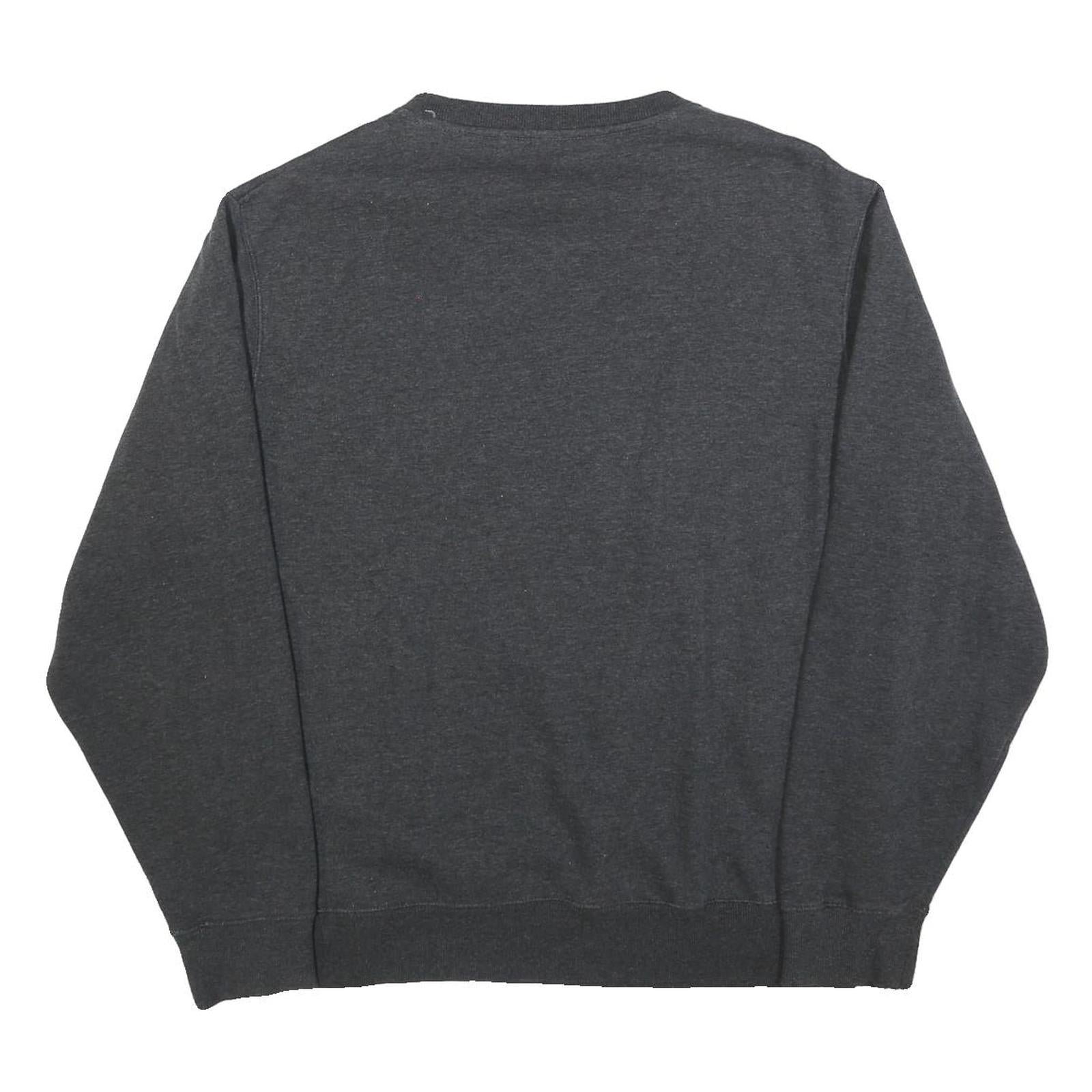 FILA Mens Charcoal Grey Cotton Blend Sweatshirt XL Crew Neck Casual Pullover