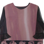 Womens Printed Top Pink 3/4 Sleeve Floral XL