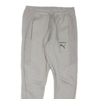 PUMA Mens Joggers Grey Cotton Blend Regular Fit Tapered Leg Size M W32 L28