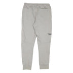PUMA Mens Joggers Grey Cotton Blend Regular Fit Tapered Leg Size M W32 L28