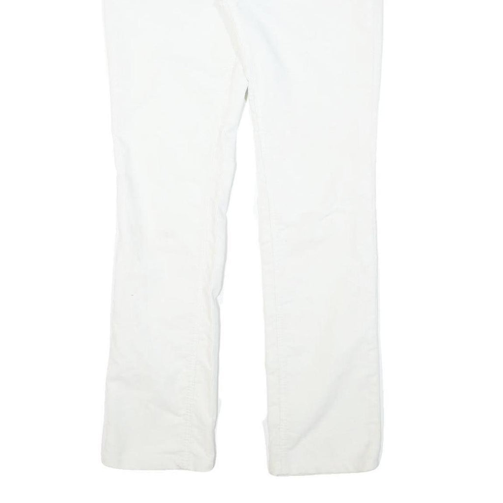 TOMMY HILFIGER Womens Cotton Blend White Slim Straight Trousers W32 L31