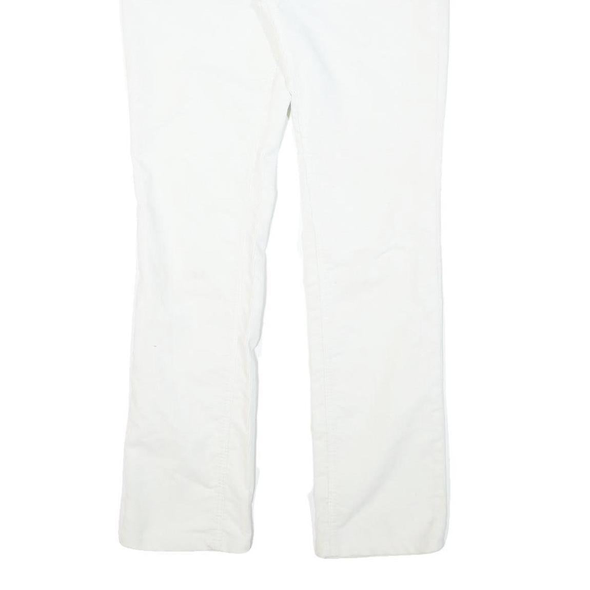 TOMMY HILFIGER Womens Cotton Blend White Slim Straight Trousers W32 L31